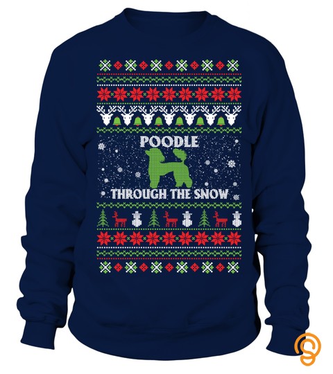 Poodle Through The Snow Christmas Jumper