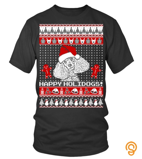 Merry Christmas Poodle Lover Ugly Tshirt Tee Sweatshirt Hoodie