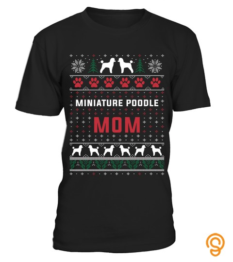 Miniature Poodle Mom Christmas Sweater