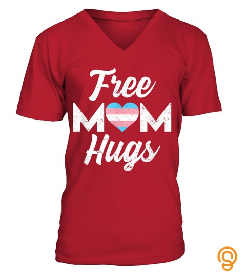 Free Mom Hugs Lgbt Ally Transgender Heart Vintage T Shirt