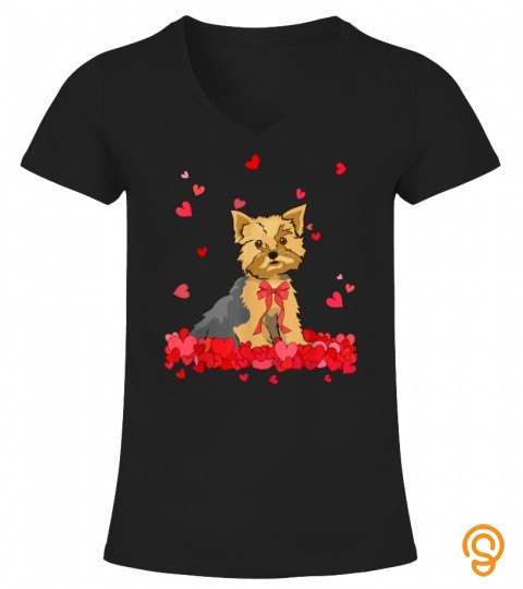 Cool Yorkshire Terrier Valentines Day Tee Dog Lover Gift T Shirt