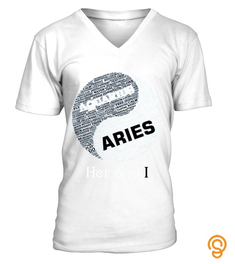 Aquarius And Aries Couples Matched Zodiac Sign T shirt