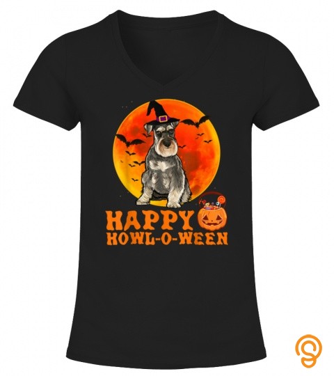 funny miniature schnauzer dog halloween happy howl o ween 