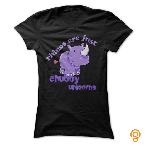 Colorful Rhinos Are Chubby Unicorns Funny Shirt T Shirts Sayings Men