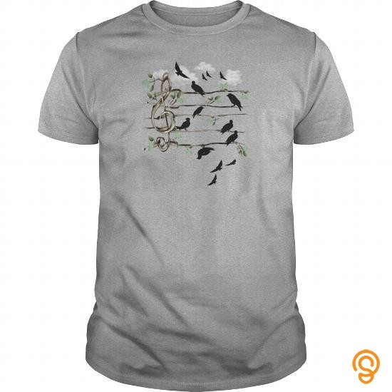 Durable Musical Note Birds T Shirts Buy Online