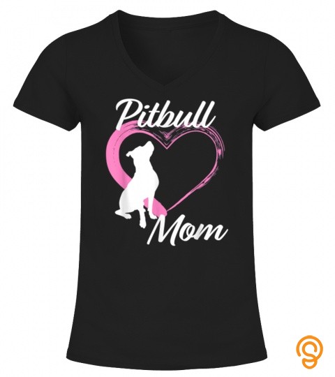 pitbull gifts  pitbull lovers cute pitbull mom pink heart 