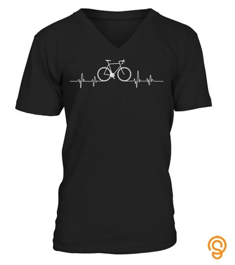 Bicycle T Shirt   Heartbeat Cycling   Rider   Bike Lovers