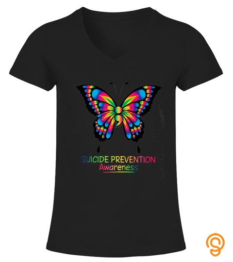 BUTTERFLY RETRO SUICIDE PREVENTION AWARENESS TSHIRT   HOODIE   MUG (FULL SIZE AND COLOR)