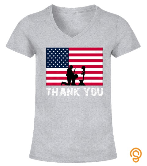American Flag Memorial Day  4th July  Veterans Thank you Premium TShirt