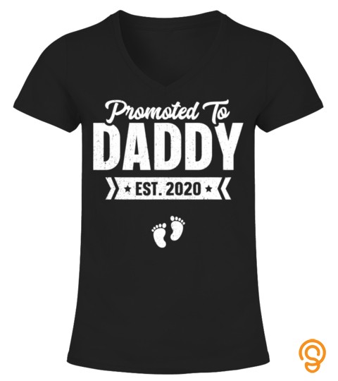 Mens Promoted To Daddy Est. 2020 Baby Gift For New Daddy T Shirt