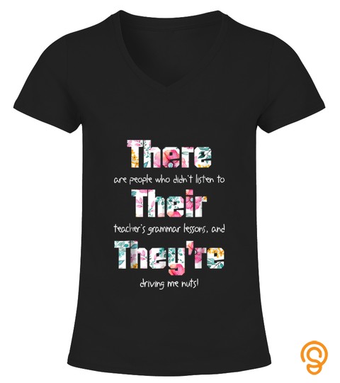 There Their They're T Shirt English Grammar Funny Teacher