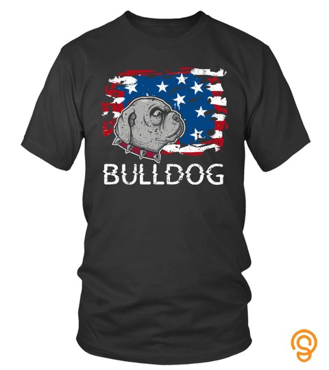 Usa Bulldog Flag T Shirt