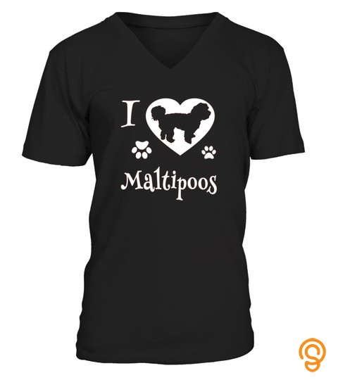  I Love Maltipoos Is A Maltese Poodle Dog T Shirt