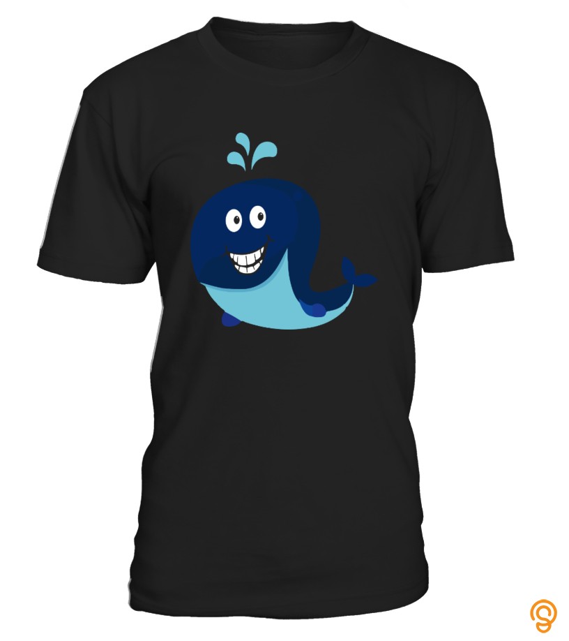 Blue Whale Emoji T Shirt