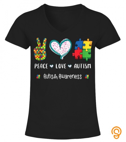 Peace Love Autism Awareness Tank Top