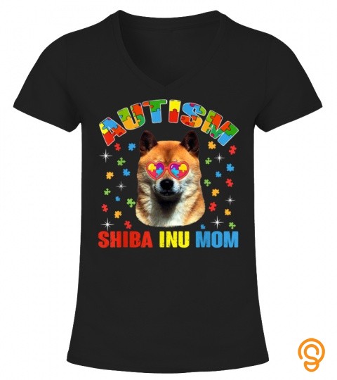 Cute Shiba Inu Lover Autism Awareness Dog Mom T Shirt Gifts