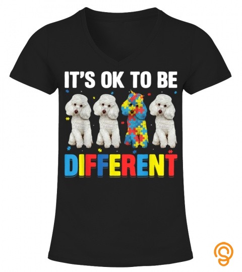 Autism awareness poodle t shirt gift