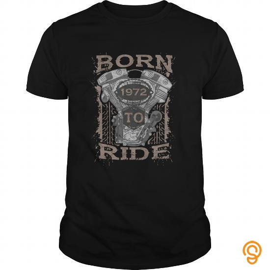Design Born to Ride motorcycle biker 1972 geschenk geburtstag gift present xmas christmas T Shirts Size Xxl