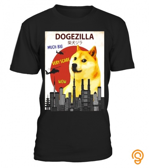 Dogezilla T Shirt | Funny Doge Meme Shiba Inu Dog Shirt