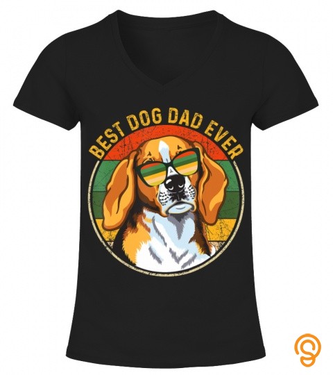 Mens Best Dog Dad Ever   Beagle Dog Lover Gift 
