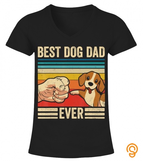Mens  Best Dog Dad Ever Bump  Fars Day Gift Beagle 