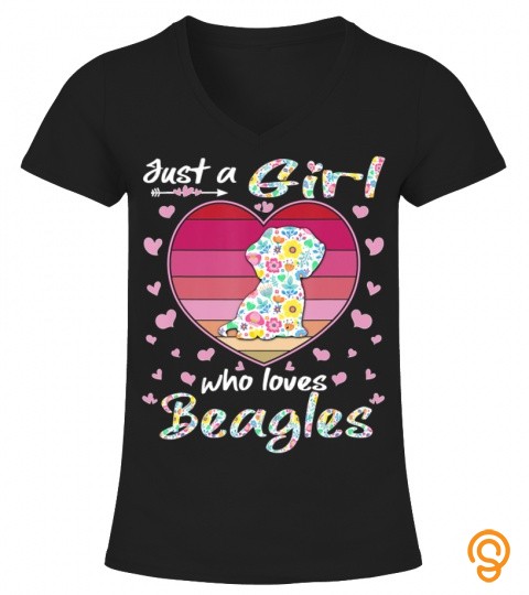 just a girl who loves beagles flower beagle dog lover gift 