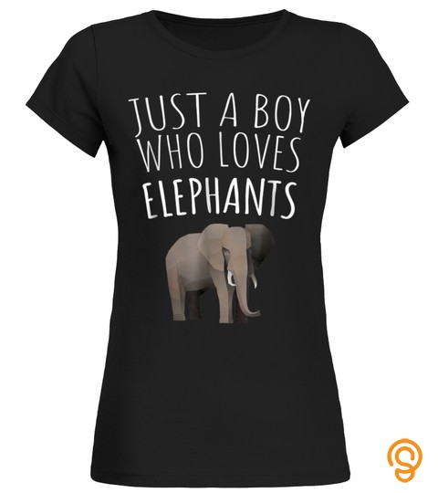 Just A Boy Who Loves Elephants   Elephant Lover T Shirt