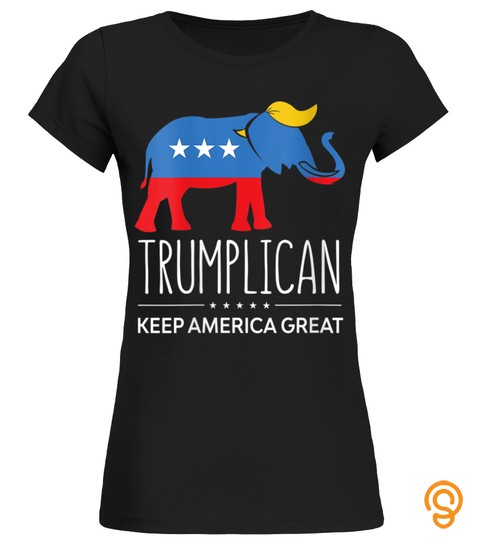 Womens Trumplican Elephant Trump 2020 KAG Keep America Great V Neck T Shirt