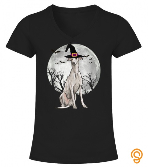 Scary Greyhound Dog Witch Hat Halloween Tank Top