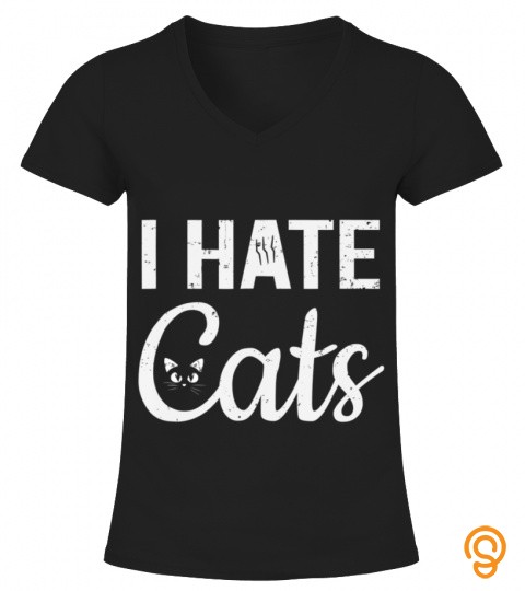 I hate cats  dog owner gift T shirt