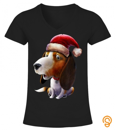 Christmas Lights Santa Hat Beagle Cute Gifts  Dog Lovers 