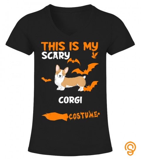 Corgi Costume Halloween Lazy Scary Dog T Shirt