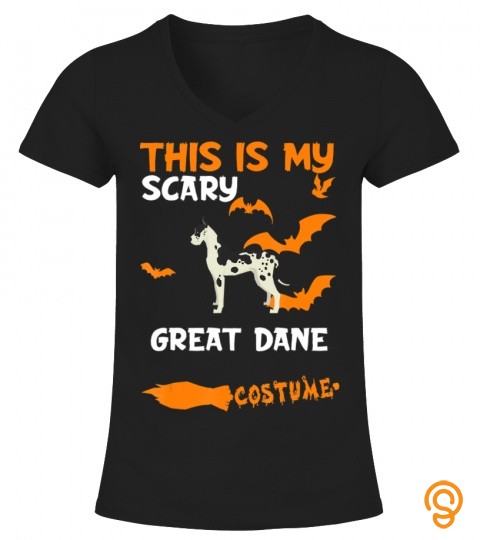 Great Dane Costume Halloween Lazy Scary Dog T Shirt