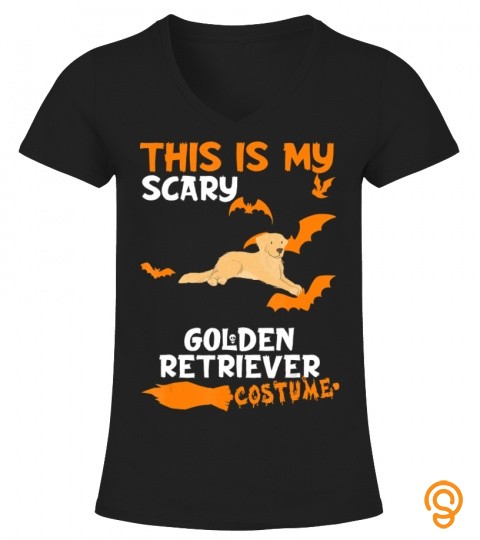 Golden Retriever Costume Halloween Lazy Scary Dog T Shirt