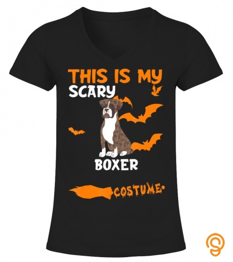 boxer brindle costume halloween lazy scary dog 