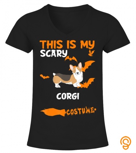 Corgi Dark Spot Costume Halloween Lazy Scary Dog T Shirt