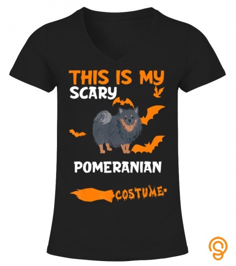 Pomeranian Black And Tan Costume Halloween Lazy Scary Dog T Shirt