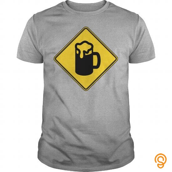 Cutting-edge Warning Sign Beer Men's T Shirt T Shirts Printing