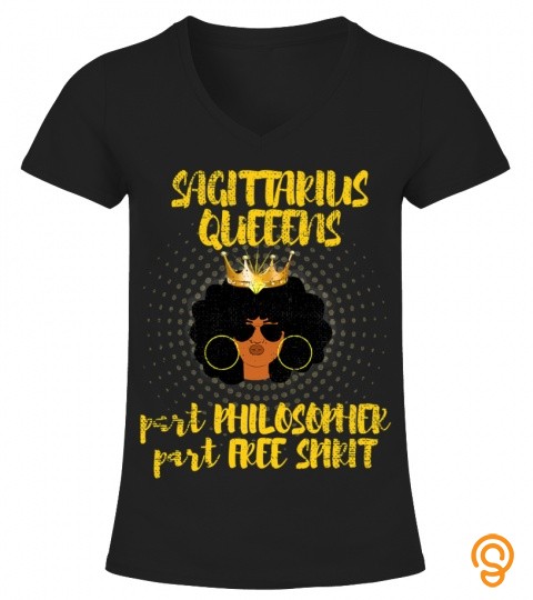 Black Queen Birthday Tshirts Sagittarius Queen Philosopher Shirt