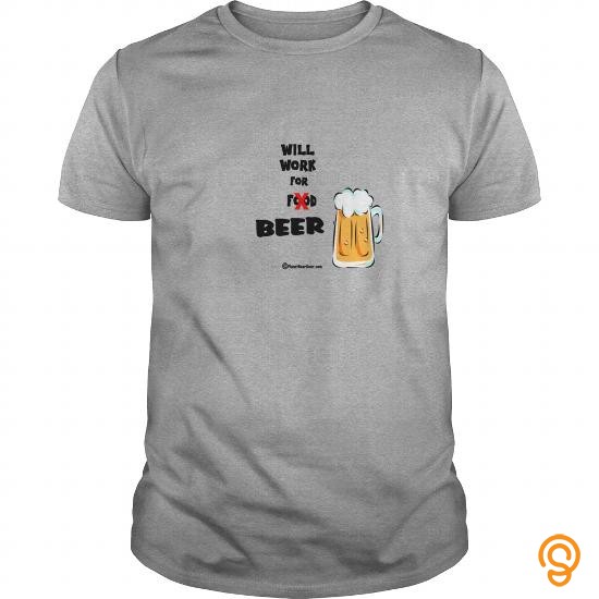 Wardrobe Essential Will Work For Beer Women's Long Sleeve T Shirt Women's Long Sleeve Jersey T Shirt Tee Shirts Screen Printing