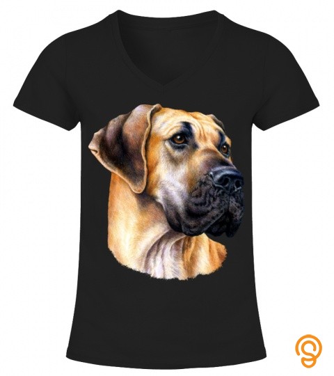 Great Dane Face Portrait Cool Gift dog lover Long Sleeve T Shirt