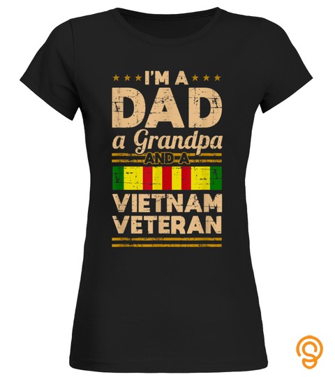 Dad Grandpa Vietnam Veteran Vintage Shirt Mens Gift T Shirt