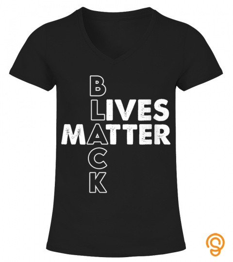 Womens Black Lives Matter BLM Black Pride Equality V Neck T Shirt