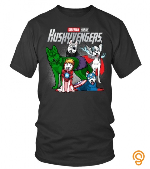 Cute Siberian Husky Avengers Shirt