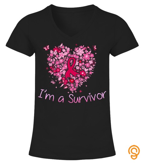 I'm A Survivor Pink Ribbon Breast Cancer Awareness Tshirt