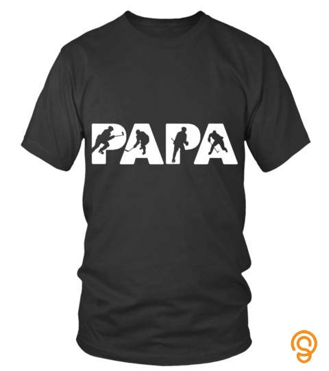 Fathers Day Shirts   Funny Fathers Day Gift for Dad Papa Ice Hockey Gift Long Sleeve TShirt