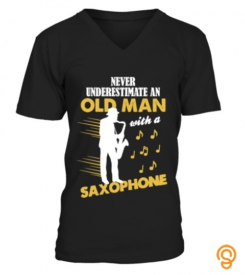 Old man with a saxophone