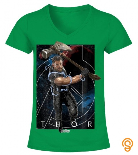 Marvel Infinity War Thor Stormbreaker Galaxy Graphic T Shirt