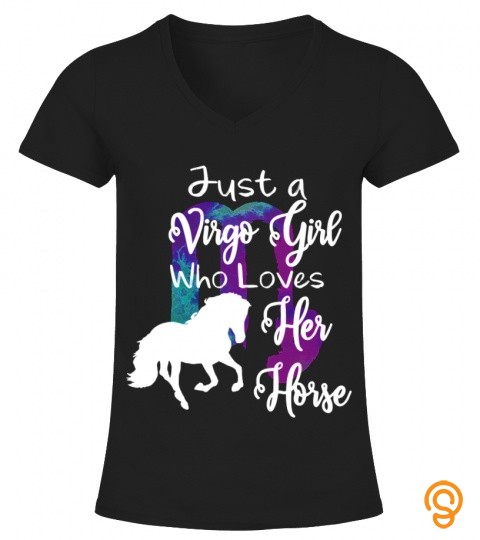 Just A Virgo Girl Who Loves Her Horse   Black Classic T Shirt
