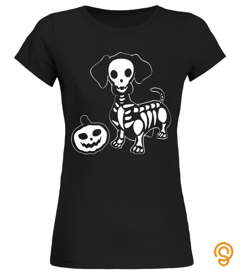 Dachshund Pumpkin Skeleton X Ray T Shirt Puppy Lovers